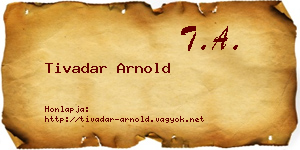 Tivadar Arnold névjegykártya